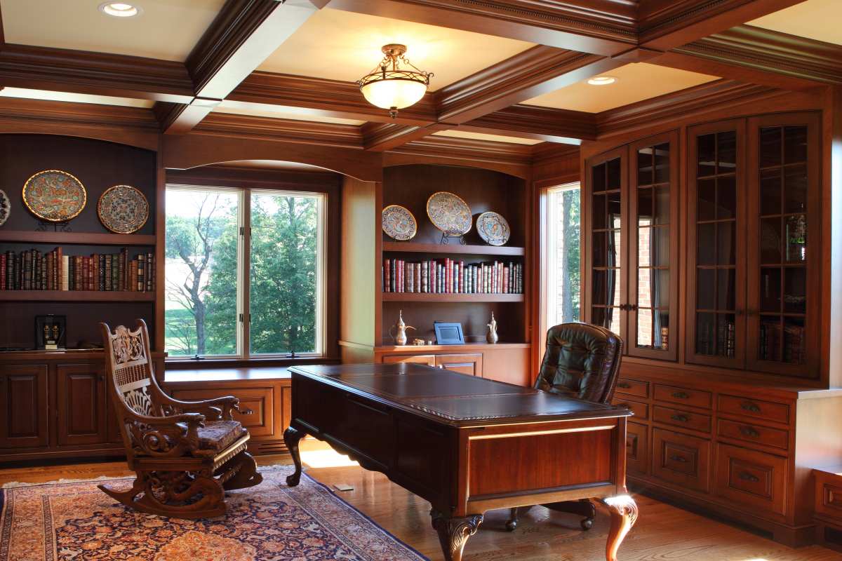 Custom millwork lawyer office desk