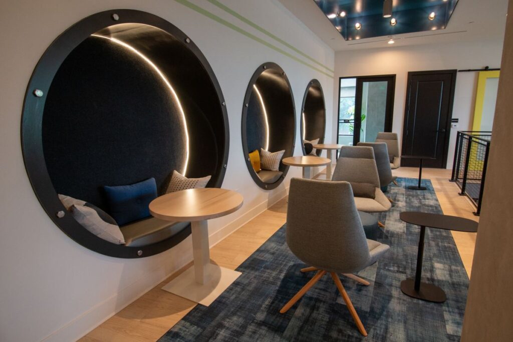circular Custom banquette seating