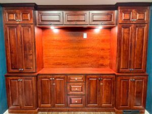 Custom cabinets built in