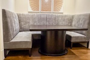 grey nook u shaped banquette seating